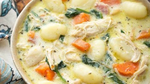 Instant Pot Creamy Chicken Gnocchi Soup