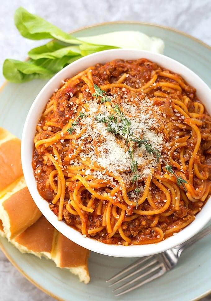 Instant Pot Spaghetti with Meat Sauce - Instant Pot Mini Recipes