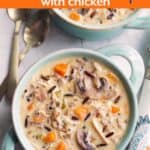 Instant Pot Wild Rice Soup with Chicken