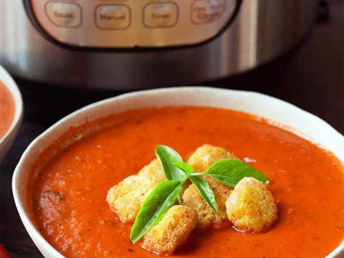 Instant Pot Fresh Tomato Basil Soup - Simply Happy Foodie