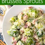 Instant Pot Brussels Sprouts in a white bowl