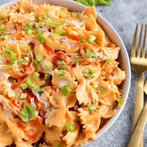 Instant Pot Buffalo Chicken Pasta Simply Happy Foodie